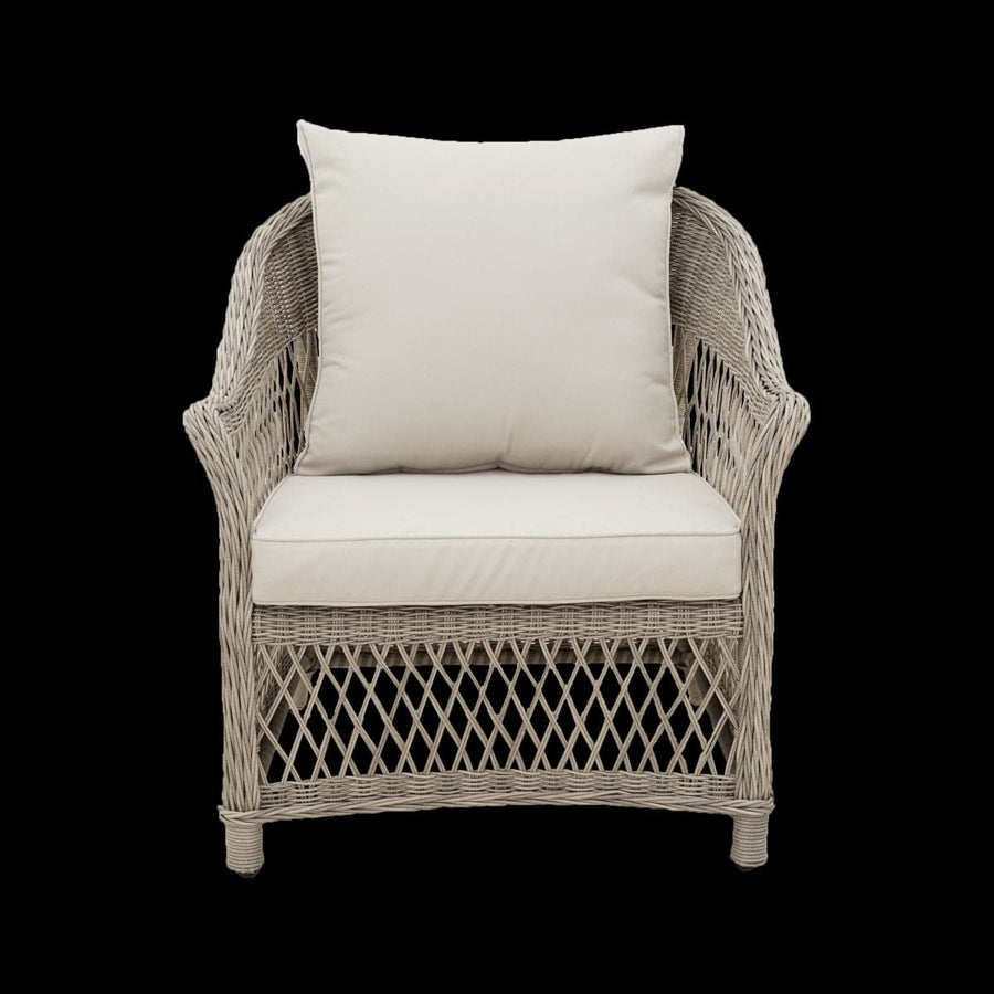 Bricocenter COFFEE SET 5 PLACES NATERIAL IDYLL TABLE 2 ARMCHAIRS AND SOFA ALUMINIUM AND NATURAL WICKER