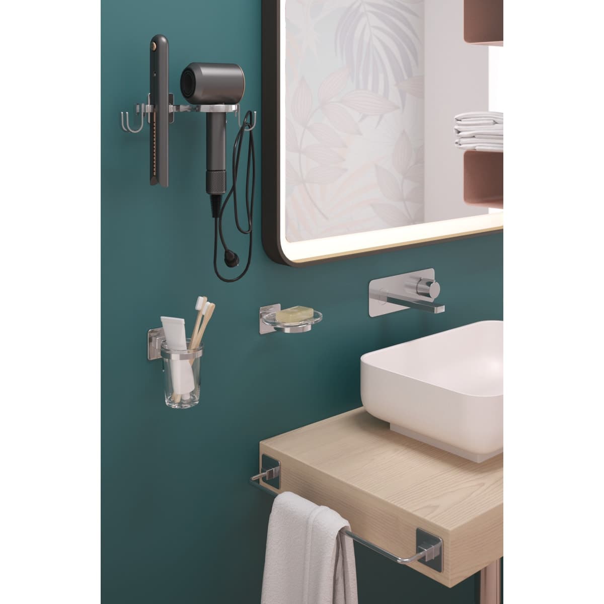 CHROME-PLATED TOWEL RAIL CM45 COLD WIND - best price from Maltashopper.com BR430007485