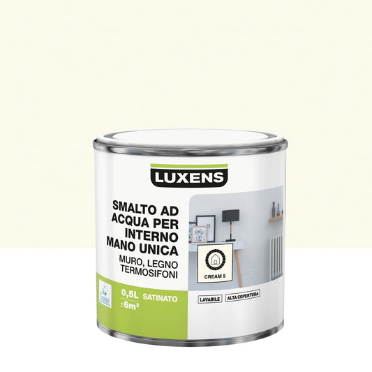 LUXENS CREAM 5 SATIN INTERIOR ENAMEL 500 ML - best price from Maltashopper.com BR470002511