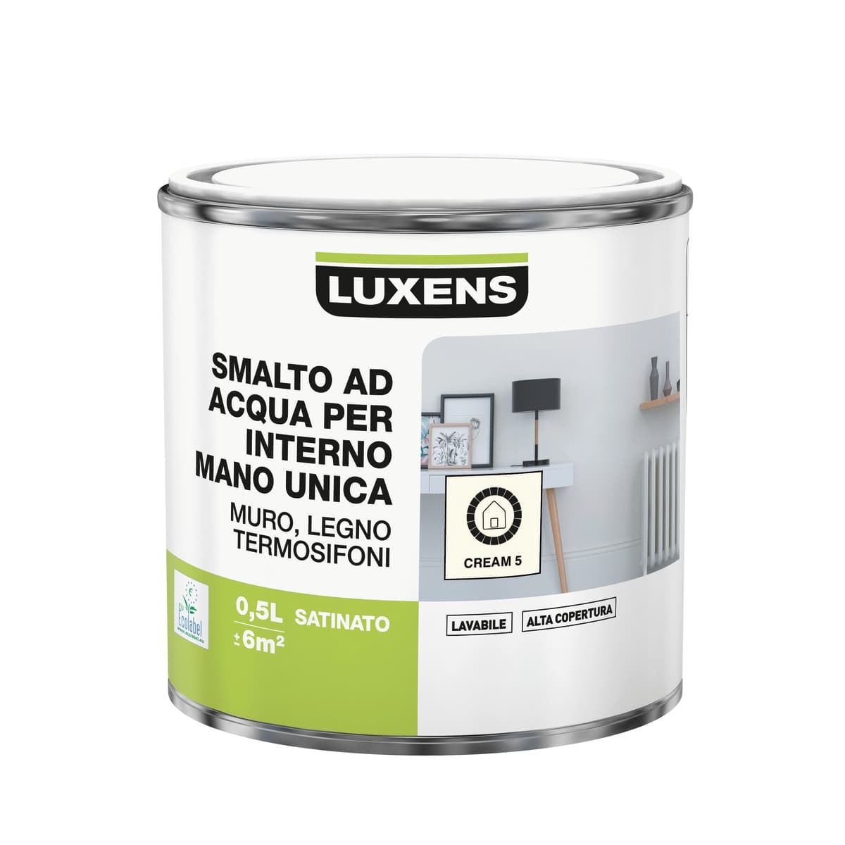 LUXENS CREAM 5 SATIN INTERIOR ENAMEL 500 ML - best price from Maltashopper.com BR470002511