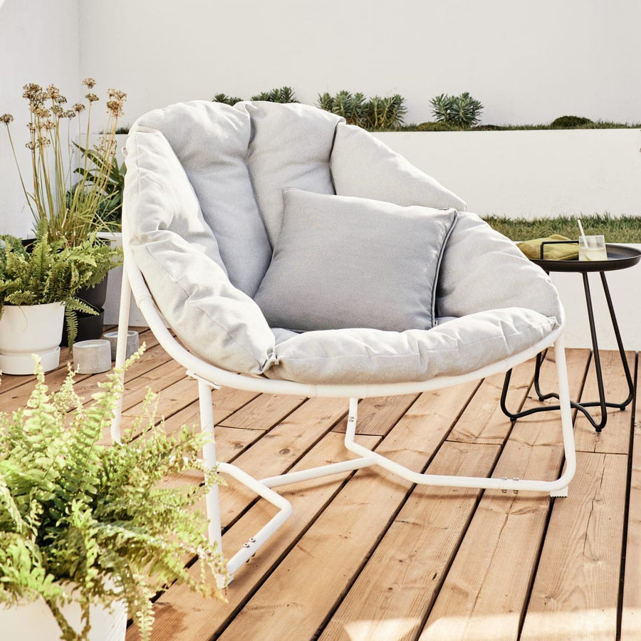 NATERIAL BACK CUSHION 45X45 PEARL GREY - Premium Cushions and furniture protections from Bricocenter - Just €17.99! Shop now at Maltashopper.com