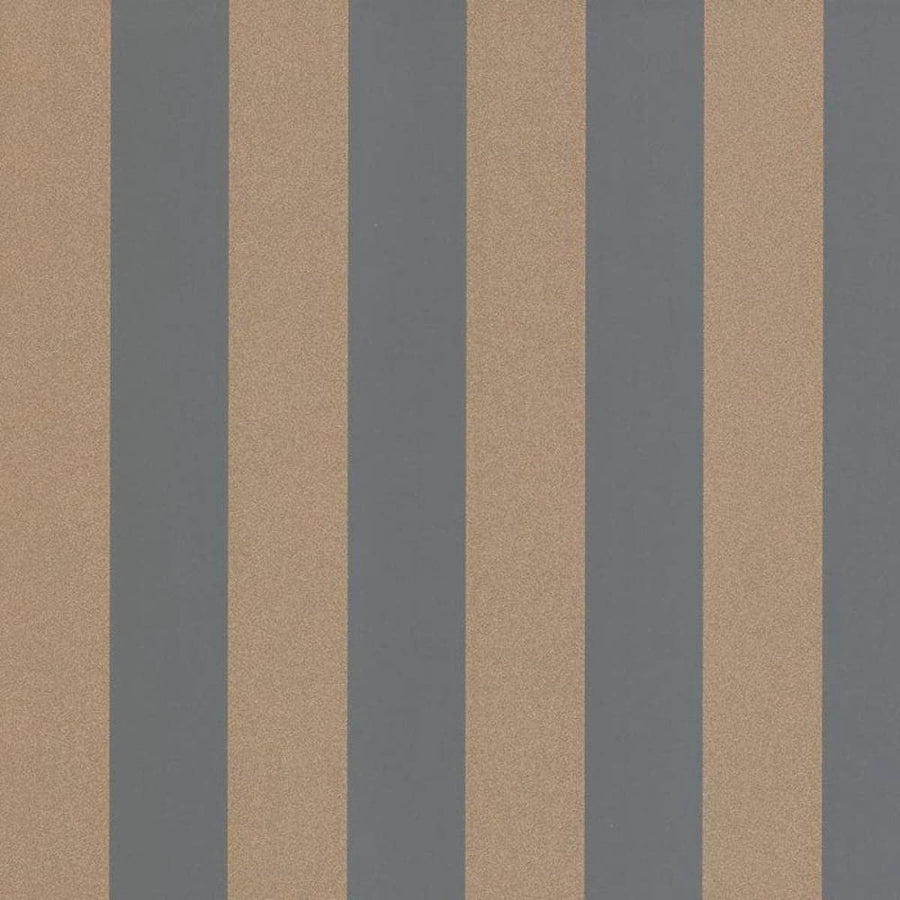WALLPAPER STRIPE GOLD AND ANTHRACITE 53CMX10.5MT - best price from Maltashopper.com BR480010868