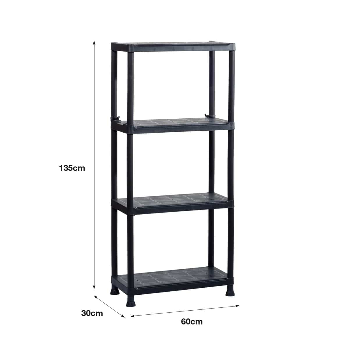 Bricocenter RESIN SHELF 4 SHELVES 60X30X135 CM