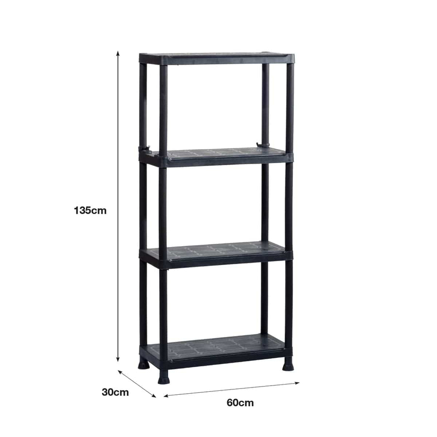Bricocenter RESIN SHELF 4 SHELVES 60X30X135 CM