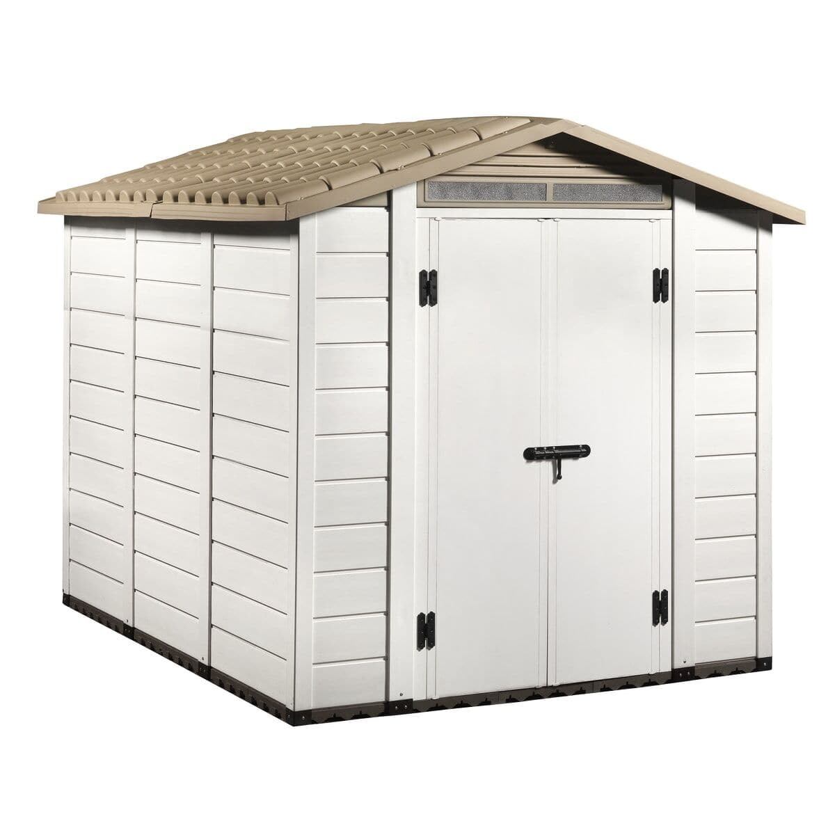 GARDEN SHED TUSCANY EVO 240 THICKNESS 20MM EXTERNAL DIMENSIONS 242.5X202.5 FLOOR INCLUDED