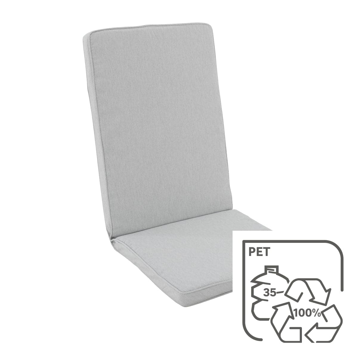 CUSHION CHAIR NATERIAL 120X49X5 PEARL GREY - best price from Maltashopper.com BR500013633