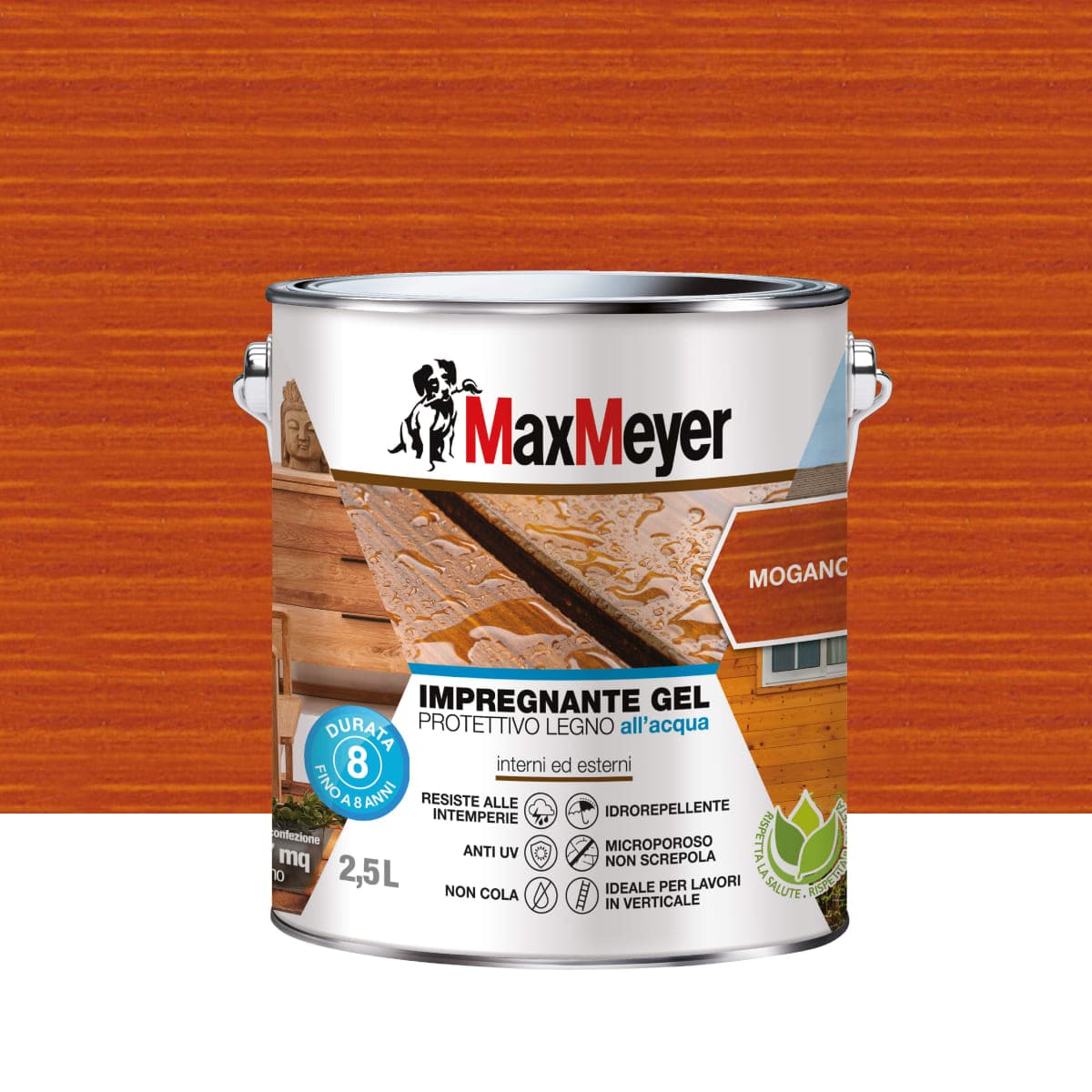 WATER-BASED MAHOGANY WOOD IMPREGNANTE IN GEL Max M. 2.5 TL - best price from Maltashopper.com BR470005016