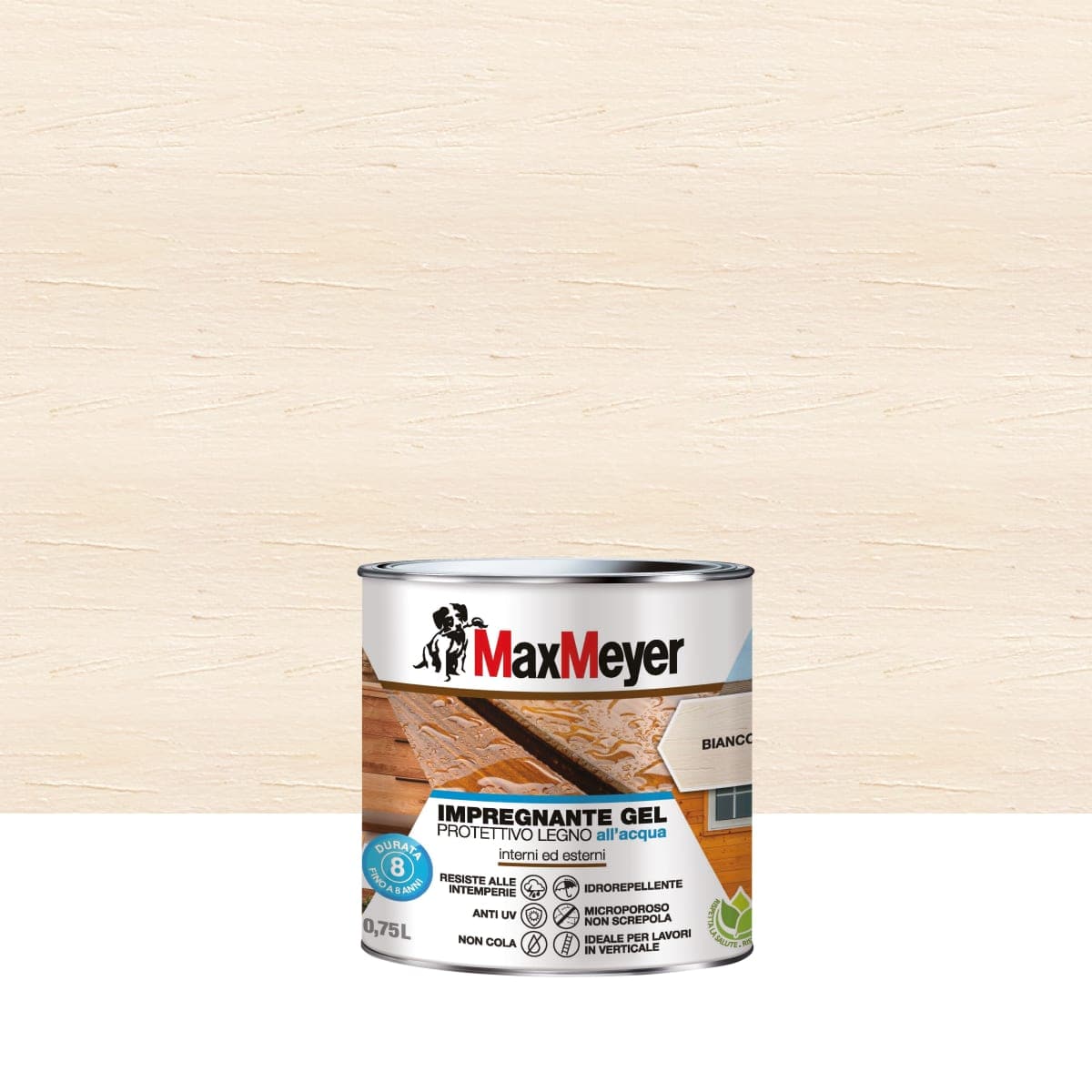 WATER-BASED WHITE GEL WOOD IMPREGNANTE IN GEL Max M. 0.75 LT - best price from Maltashopper.com BR470005010