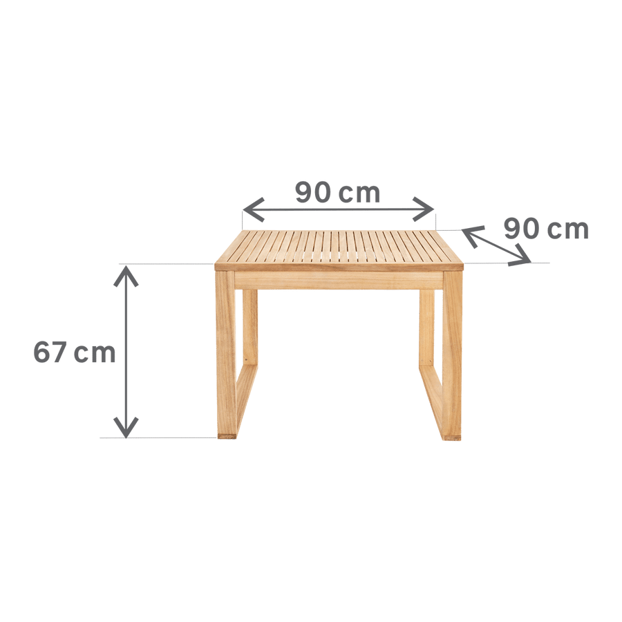 Bricocenter SOLARIS NATERIAL TABLE In acacia fsc 90X90X67
