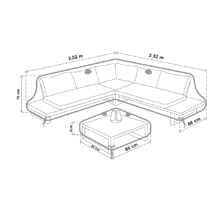 COVER FOR CORNER SET SAN DIEGO NATERIAL - Premium Relax Lounges, Coffee Sets from Bricocenter - Just €107.99! Shop now at Maltashopper.com