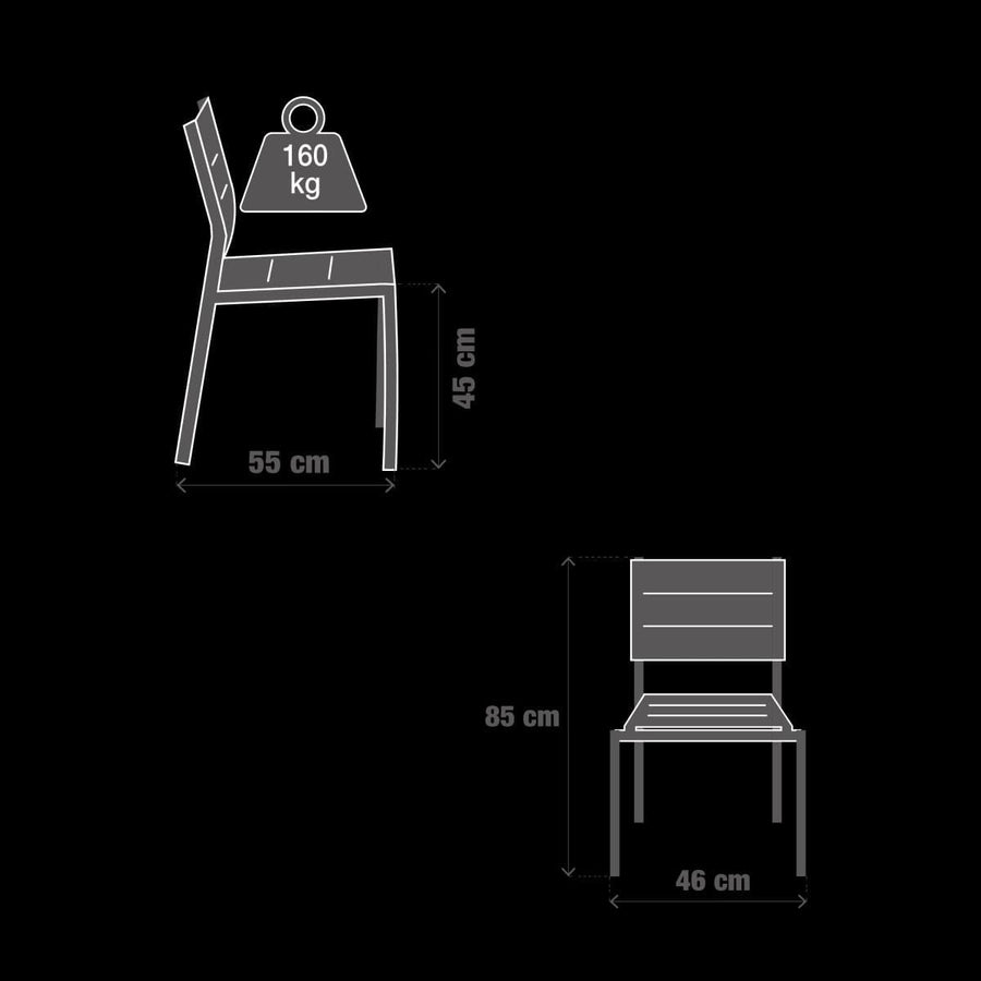 NATERIAL ORION BETA II ALUMINIUM TEXTILENE WHITE CHAIR - Premium Garden Chairs from Bricocenter - Just €75.99! Shop now at Maltashopper.com