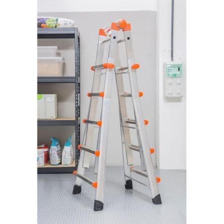 GIANT TELESCOPIC LADDER ALL 5+5 STEPS CAPACITY 150KG - best price from Maltashopper.com BR450991581