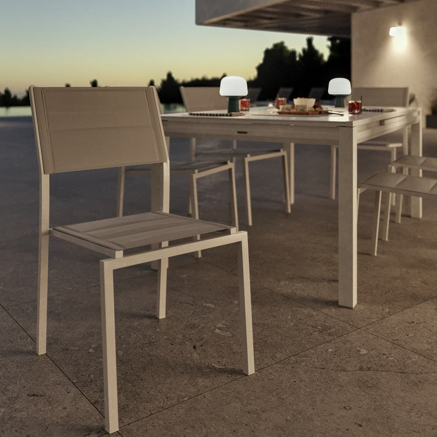 Bricocenter NATERIAL ORION BETA II ALUMINIUM TEXTILENE WHITE CHAIR