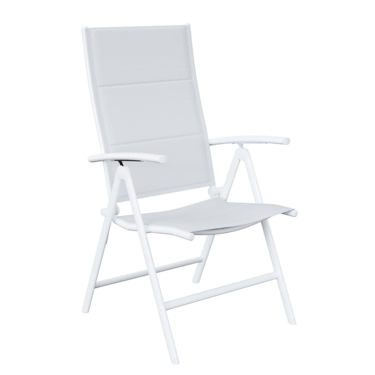 ARMCHAIR ORION II NATERIAL Aluminum, textilene, white multiposition - Premium Sun Loungers and Armchairs from Bricocenter - Just €68.99! Shop now at Maltashopper.com