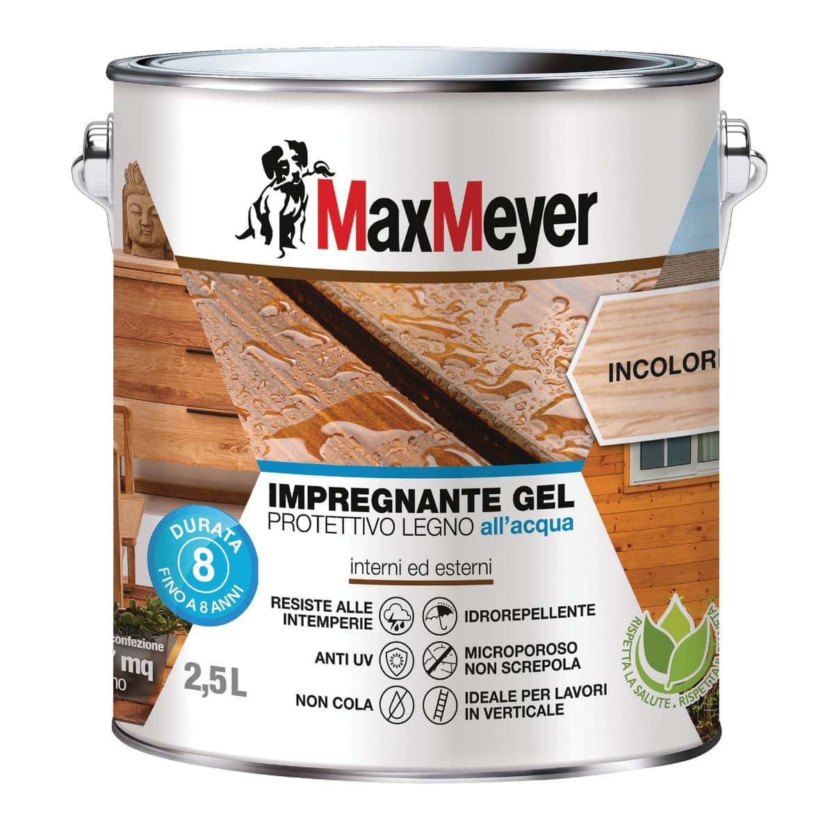 Bricocenter Clear Water-Based Gel Wood Impregnator Max Meyer 2.5 TL