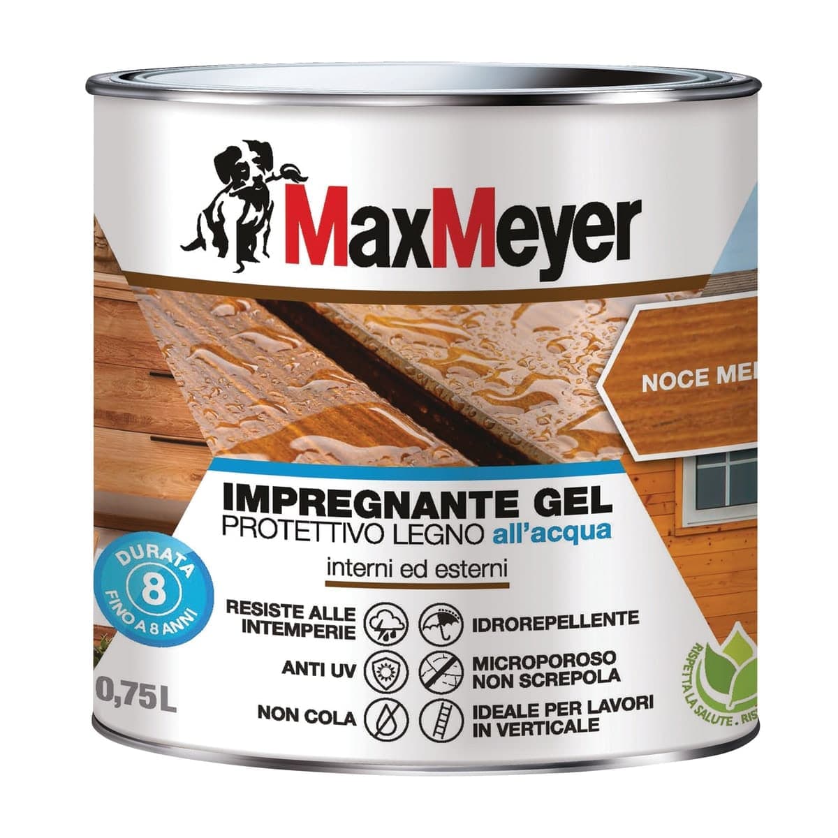 Bricocenter WATER-BASED WALNUT IMPREGNANTE MEDIUM PER LEGNO IN GEL Max M. 0.75 LT