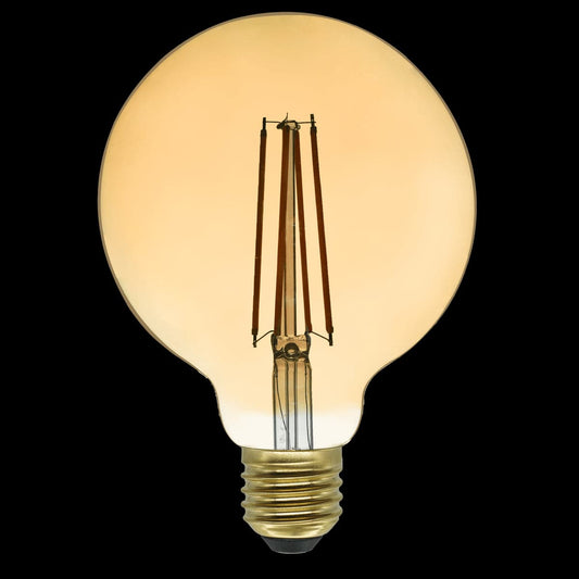 LED DECORATIVE BULB E27= 60W GLOBE AMBER - best price from Maltashopper.com BR420007091