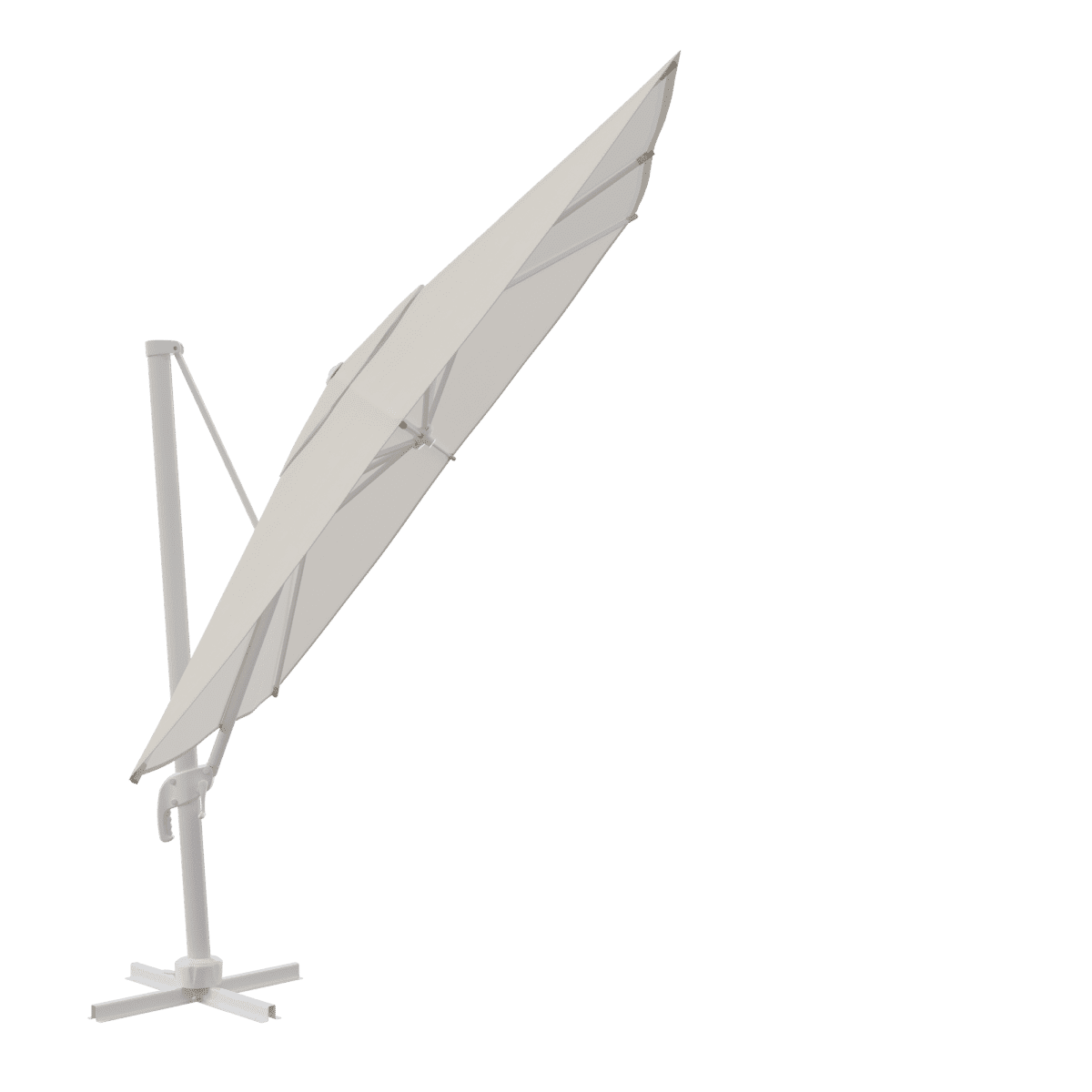 AURA NATERIAL Arm umbrella 290X290 white aluminum - best price from Maltashopper.com BR500013621