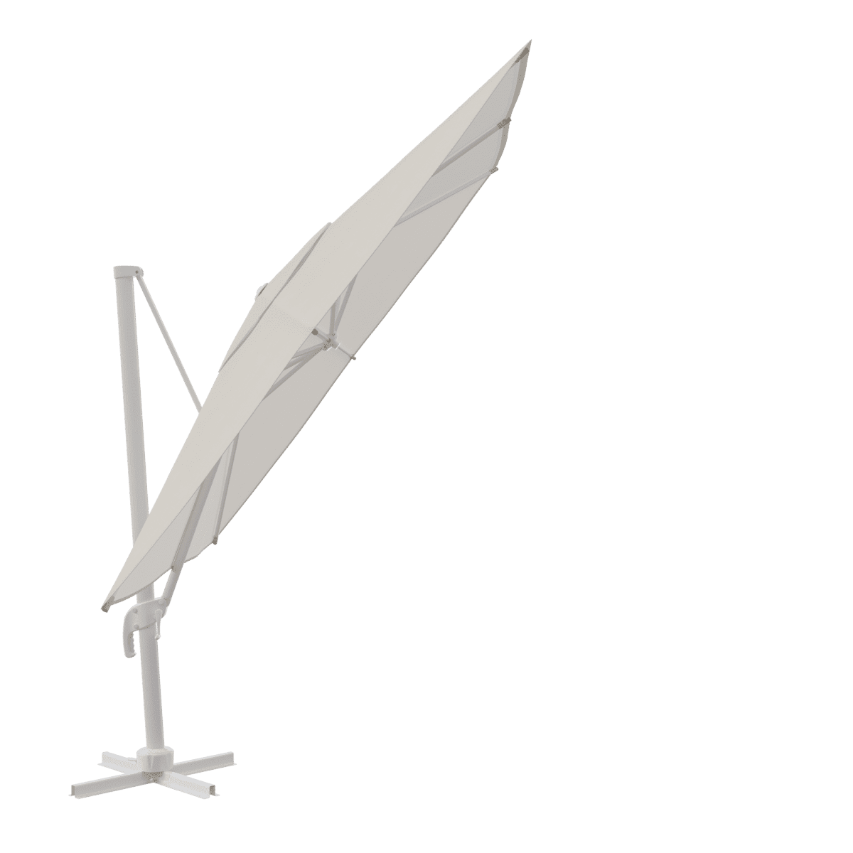Bricocenter AURA NATERIAL Arm umbrella 290X290 white aluminum