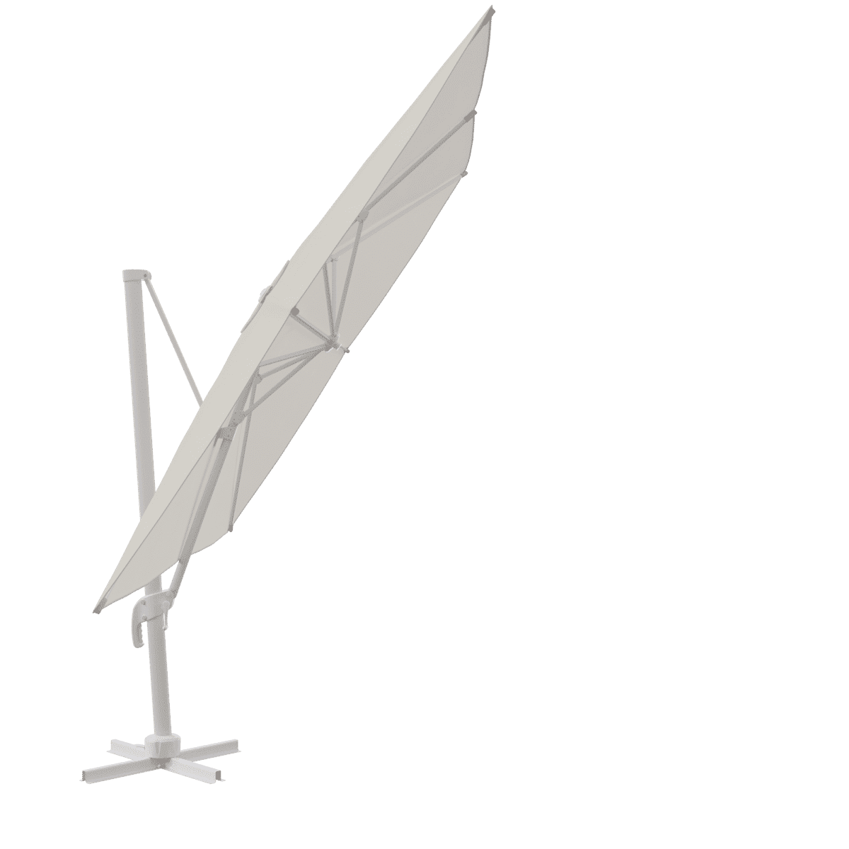 AURA NATERIAL Arm umbrella 290X390 white aluminum