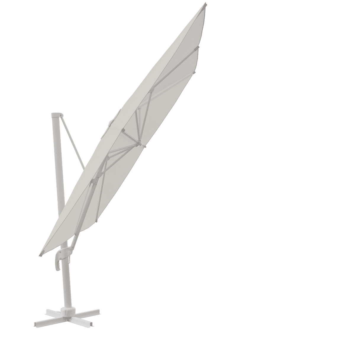 AURA NATERIAL Arm umbrella 290X390 white aluminum - best price from Maltashopper.com BR500013622