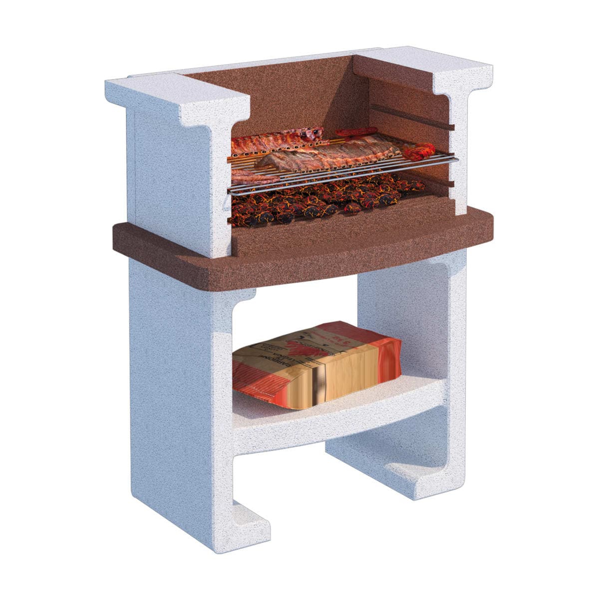 Bricocenter CAPRI NEW LINE VZ CONCRETE CHARCOAL BARBECUE
