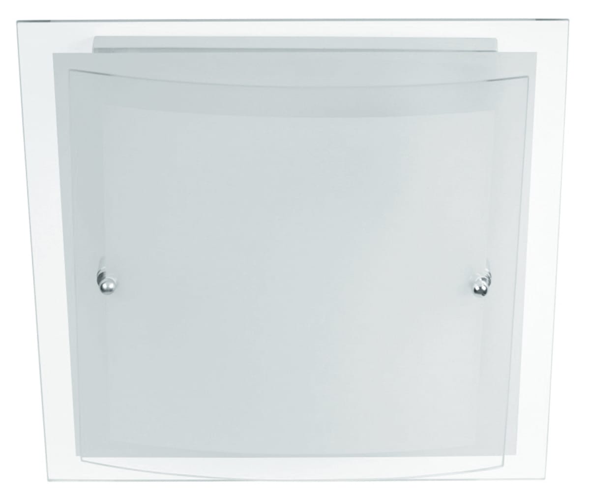 Bricocenter D30 WHITE DOUBLE GLASS CEILING LIGHT 2XE27=60W