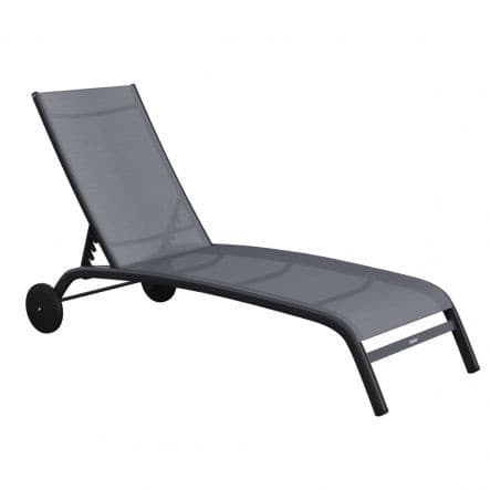 BED LYRA II NATERIAL Aluminum, textilene, anthracite - best price from Maltashopper.com BR500013568