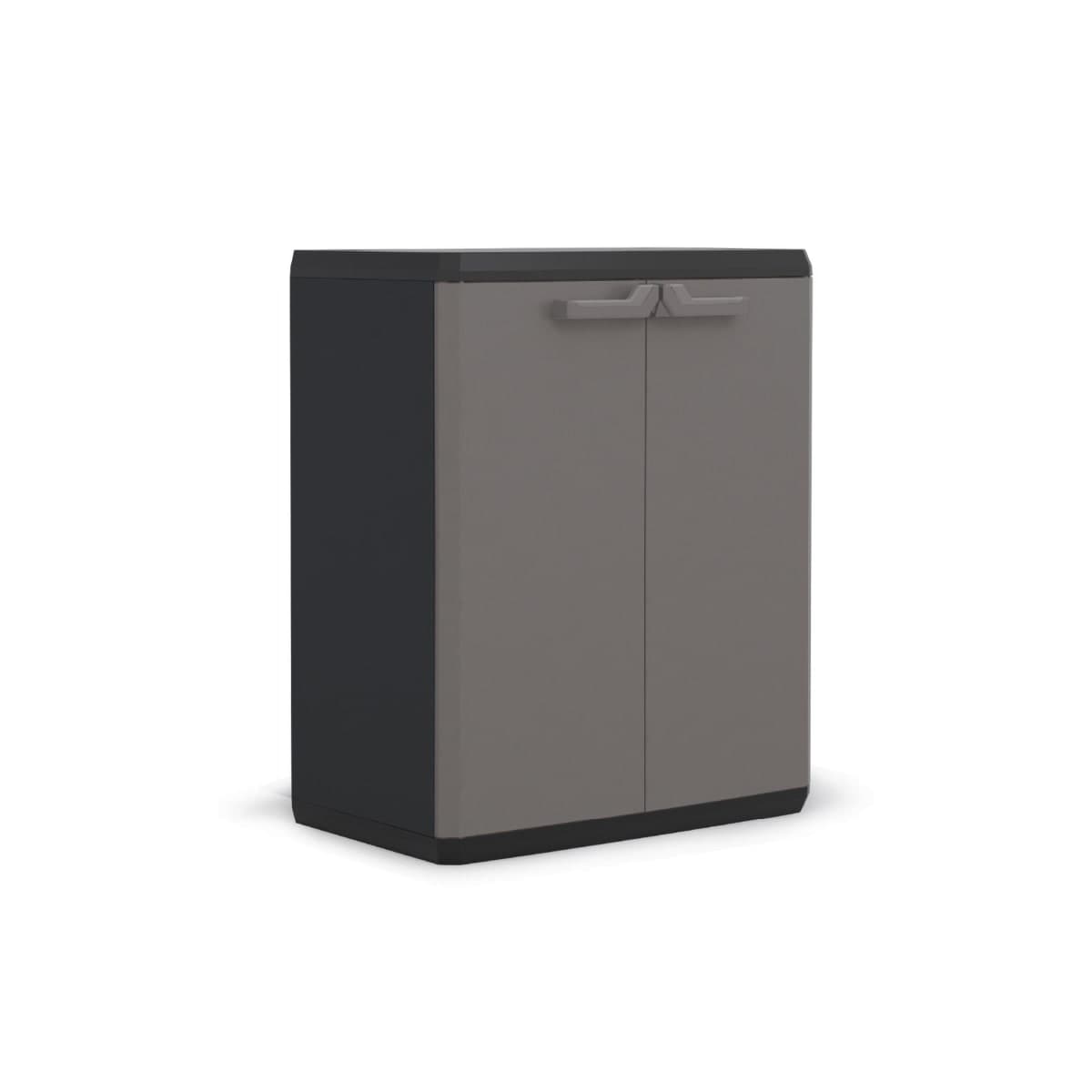 Bricocenter LOW CABINET 2 DOORS 1 SHELF 68X39X83H DARK GREY
