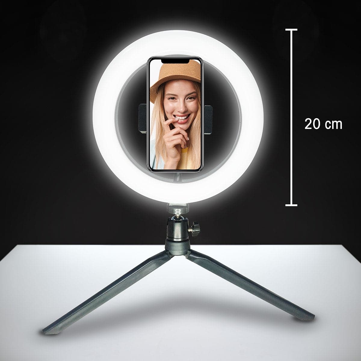 RING LIGHT D20CM LED LAMP 240LM CCT - best price from Maltashopper.com BR420007130