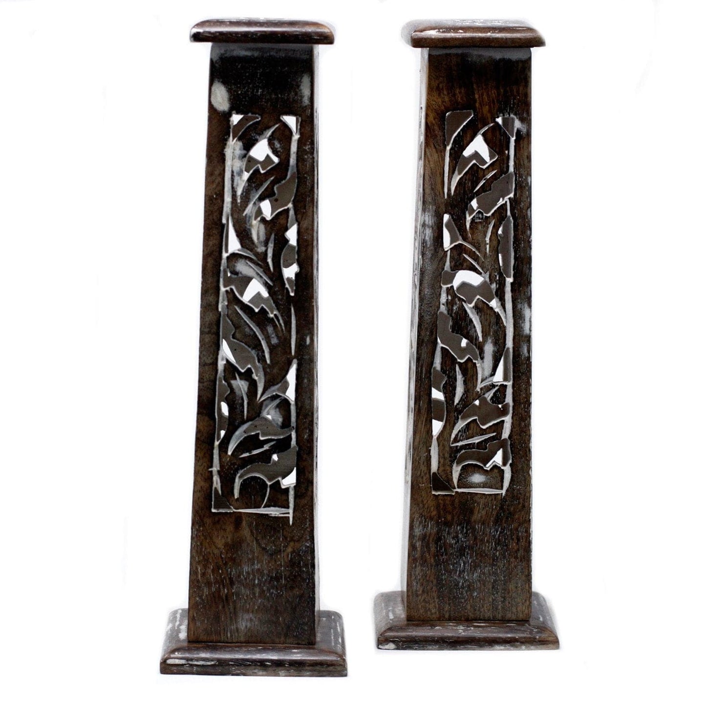Tapered Incense Tower Washed Des2 - Mango Wood - best price from Maltashopper.com ISH-131M