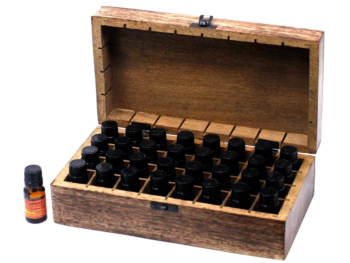 Aromatherapy Floral Carved Box (Holds 24 bottles) - best price from Maltashopper.com ABOX-01