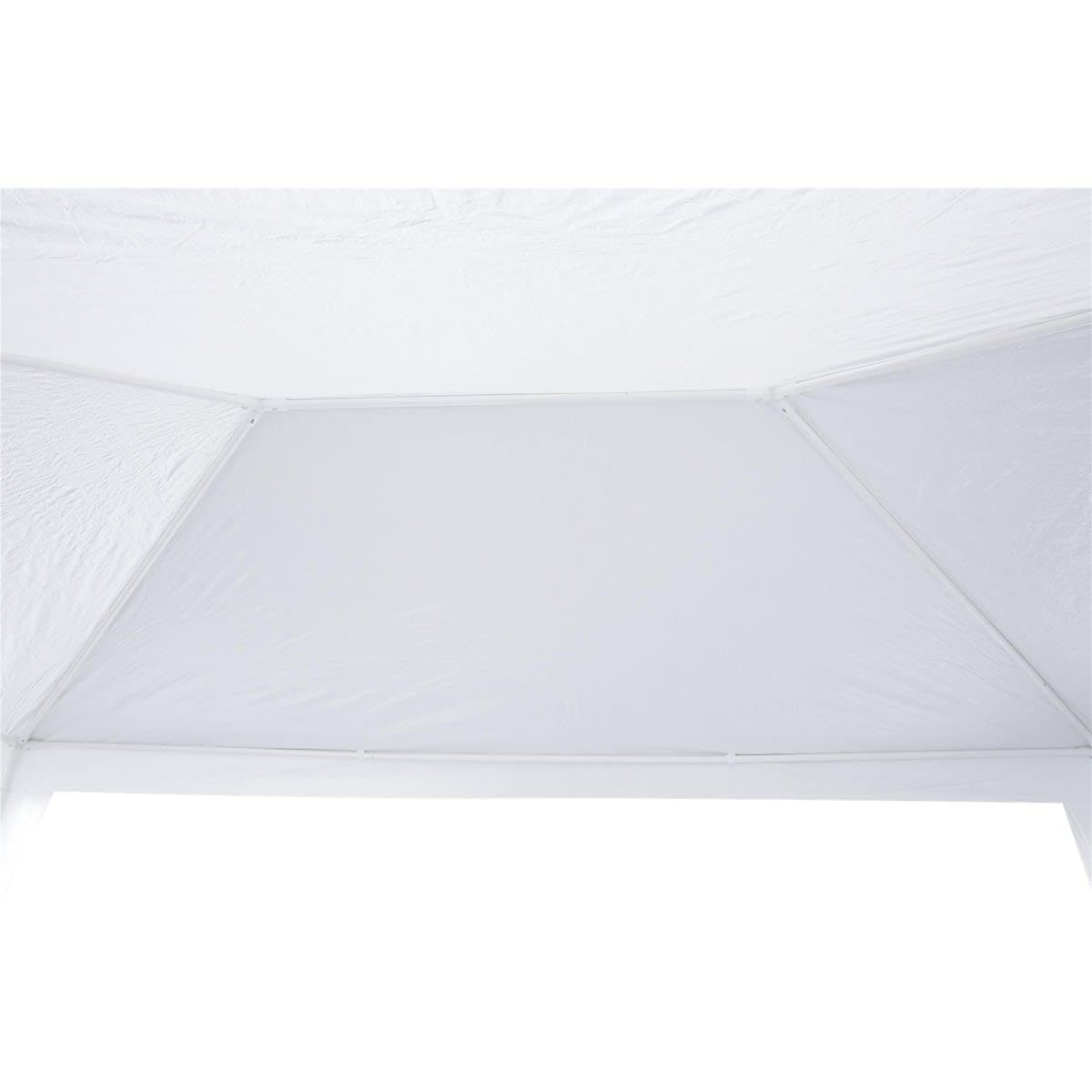Bricocenter BASIC NATERIAL STEEL GAZEBO AND WHITE POLYETHYLENE CANVAS 1.9X2.9 M