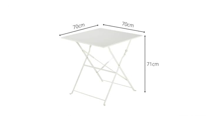 FLORA NATERIAL FOLDING TABLE 2 PLACES SQUARE STEEL 70X70XH71 - Premium Garden Tables from Bricocenter - Just €65.99! Shop now at Maltashopper.com