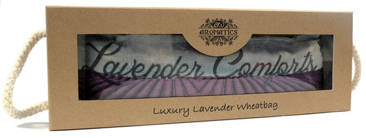 Bliss Luxury Lavender Wheat Bag in Gift Box - Lavender Comforts