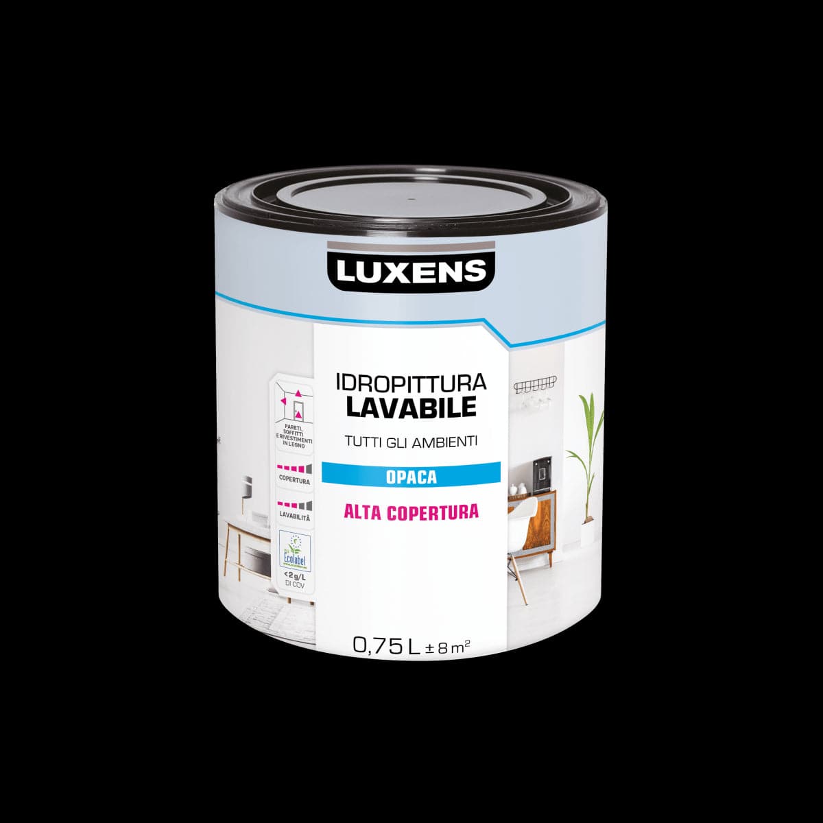 LUXENS WHITE WASHABLE PAINT 750ML - best price from Maltashopper.com BR470001098