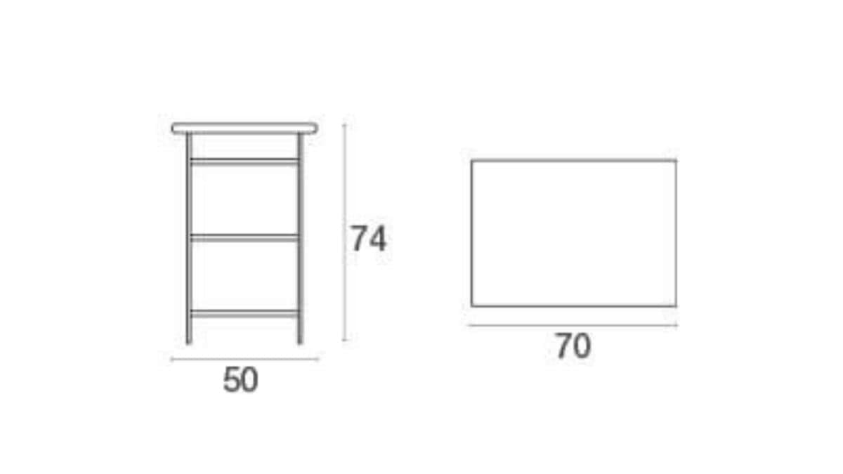 CASSIS TABLE 50X70 Antique iron - best price from Maltashopper.com BR500014996