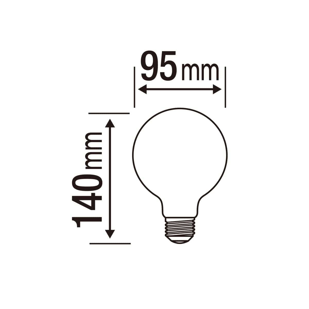 Bricocenter NATULIGHT LED BULB E27=60W GLOBE SMALL FROSTED WARM LIGHT