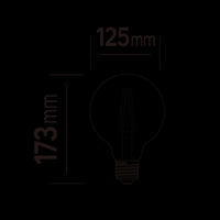 LED DECORATIVE BULB E27= 60W GLOBE LARGE AMBER - best price from Maltashopper.com BR420007093