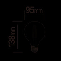 LED DECORATIVE BULB E27= 60W GLOBE AMBER - best price from Maltashopper.com BR420007091