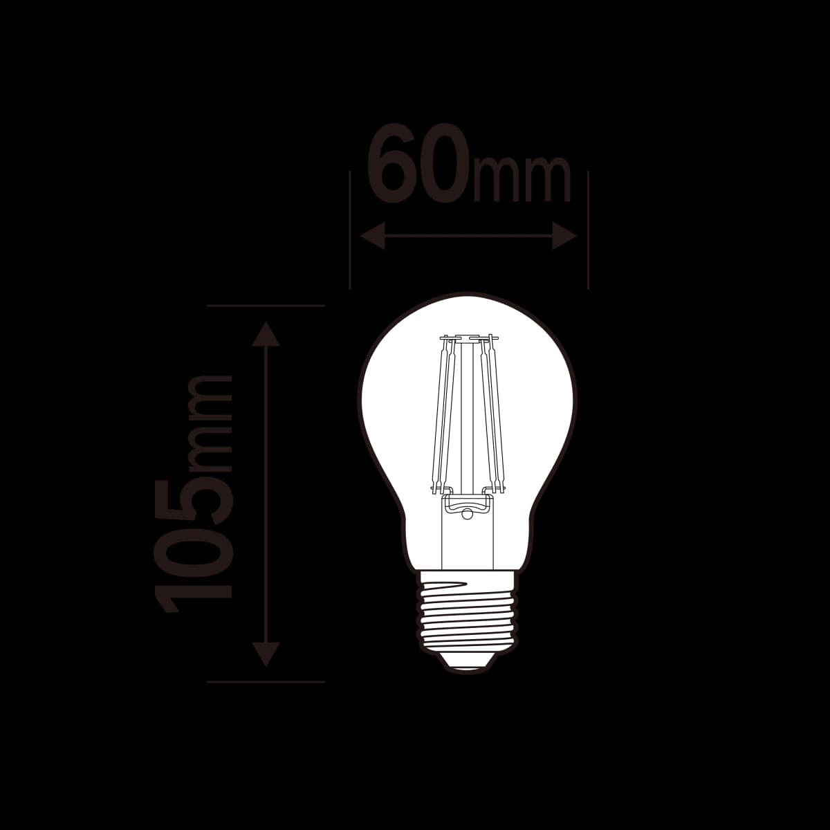 LED BULB E27=60W DROP CLEAR NATURAL LIGHT