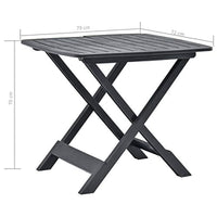TEVERE TABLE 80x72CM ANTHRACITE - Premium Garden Tables from Bricocenter - Just €48.99! Shop now at Maltashopper.com