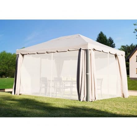 Bricocenter NATERIAL - SET OF 4 MOSQUITO NETS FOR GAZEBO YSIS NATERIAL TORTORA 3X4 M