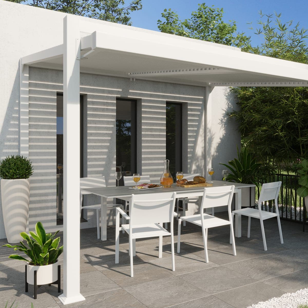 NATERIAL ODYSSEA PERGOLA 319X380 ALUMINIUM WHITE