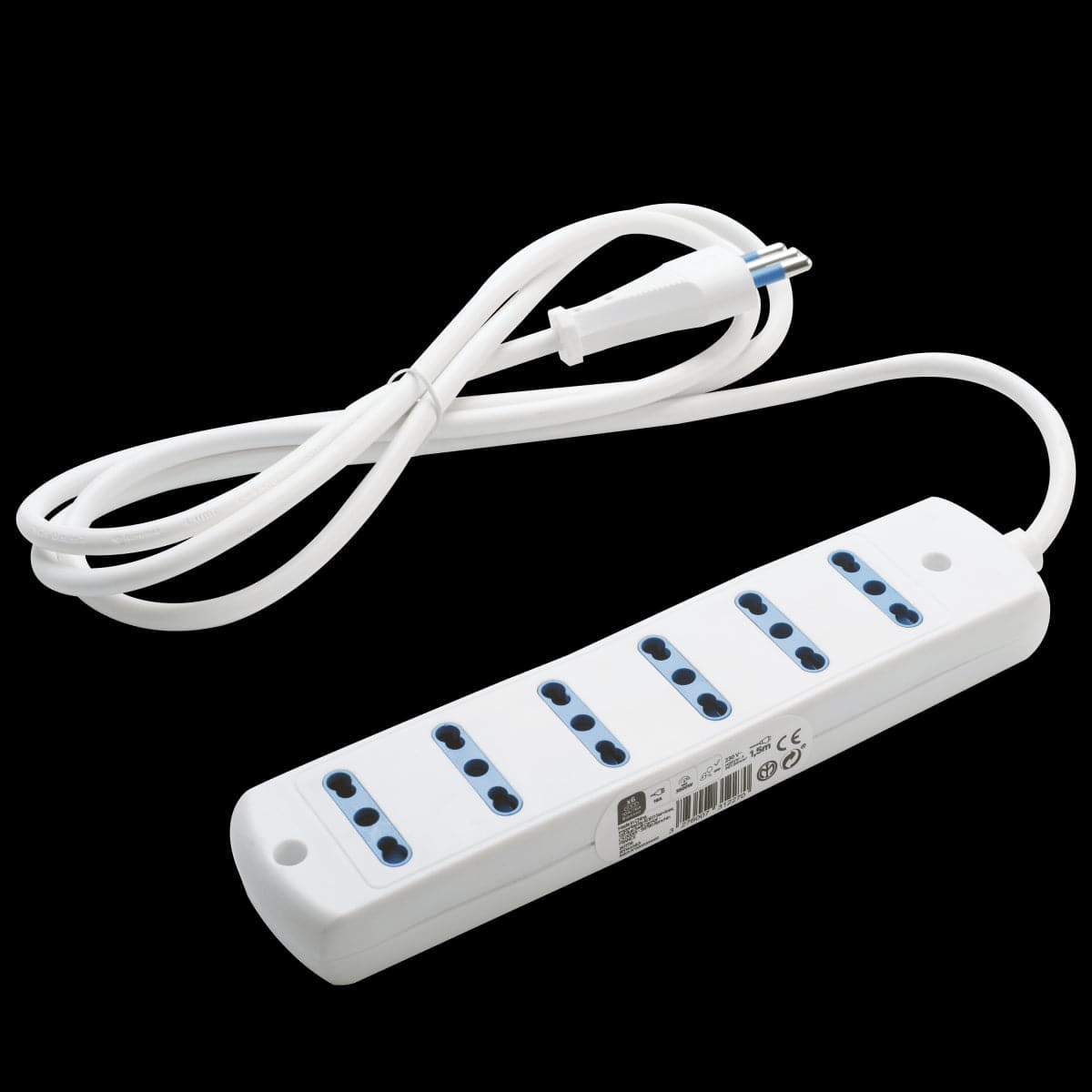 MULTISOCKET 6 SOCKETS 10/16A WITH CABLE - best price from Maltashopper.com BR420006801