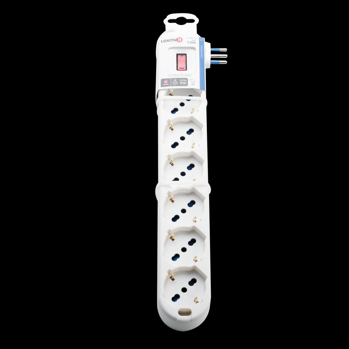 MULTISOCKET6 UNIVERSAL SOCKETS WITH SWITCH AND CABLE