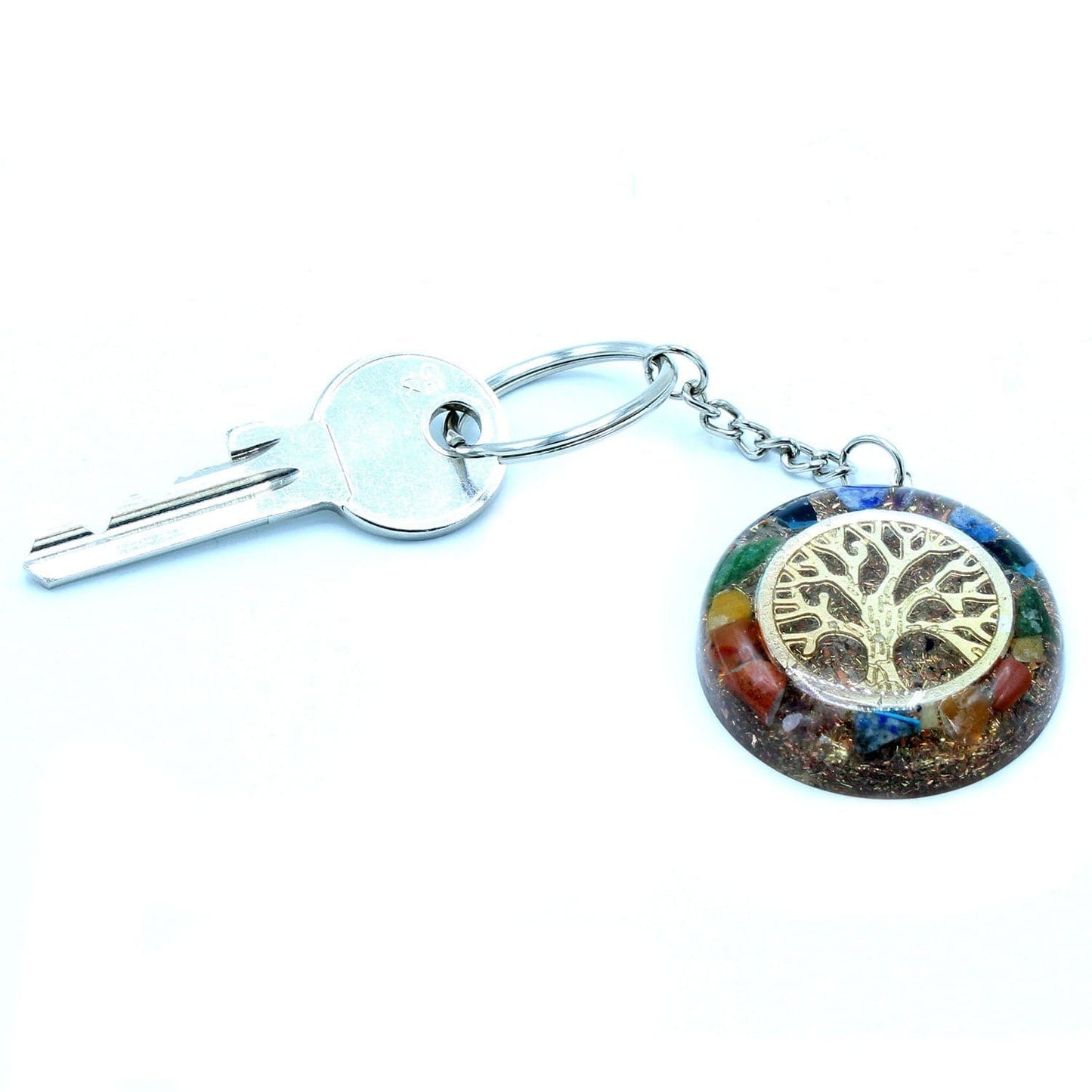 Orgonite Power Keyring - Gemstones Chakra Tree of Life - best price from Maltashopper.com ORGK-07