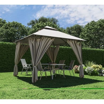 NATERIAL - Set of 4 replacement curtains for oxis naterial polyester gazebo 3X3 M - best price from Maltashopper.com BR500011256