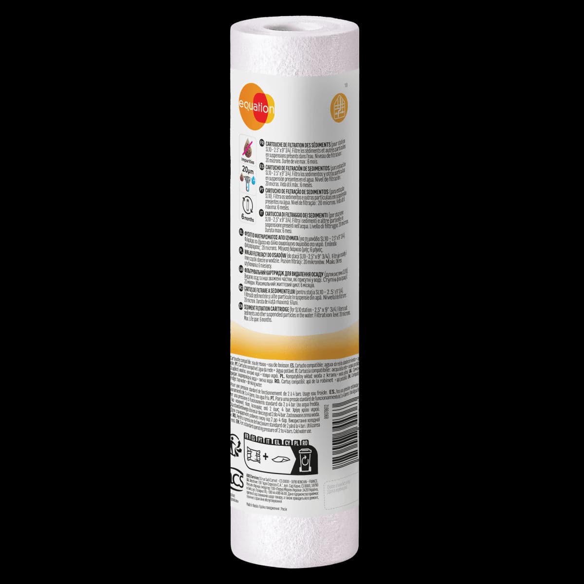 EXTRUDED POLYPROPYLENE FILTER CARTRIDGE. SL10 SIZE. REMOVES SEDIMENT PARTICLES - best price from Maltashopper.com BR430002883