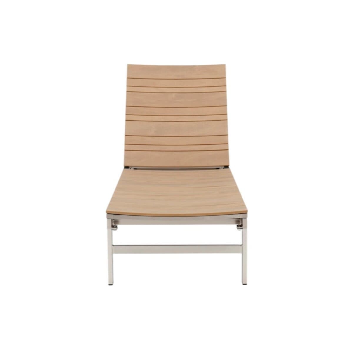 MENORCA NATERIAL ALUMINIUM POLYWOOD 195X65 WOOD-EFFECT SUN LOUNGER